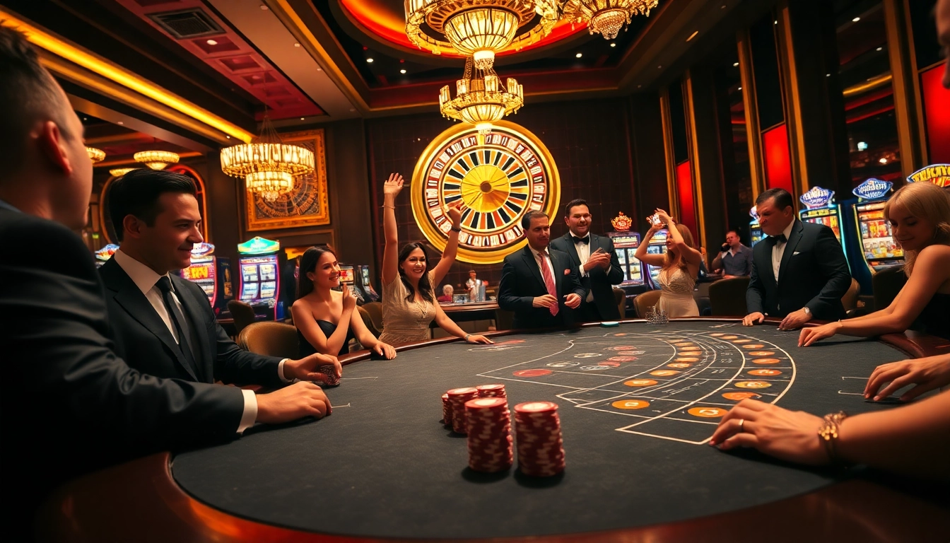 Découvrez l'excitation du meilleur casino en ligne avec une table de blackjack vibrante et des joueurs joyeux.