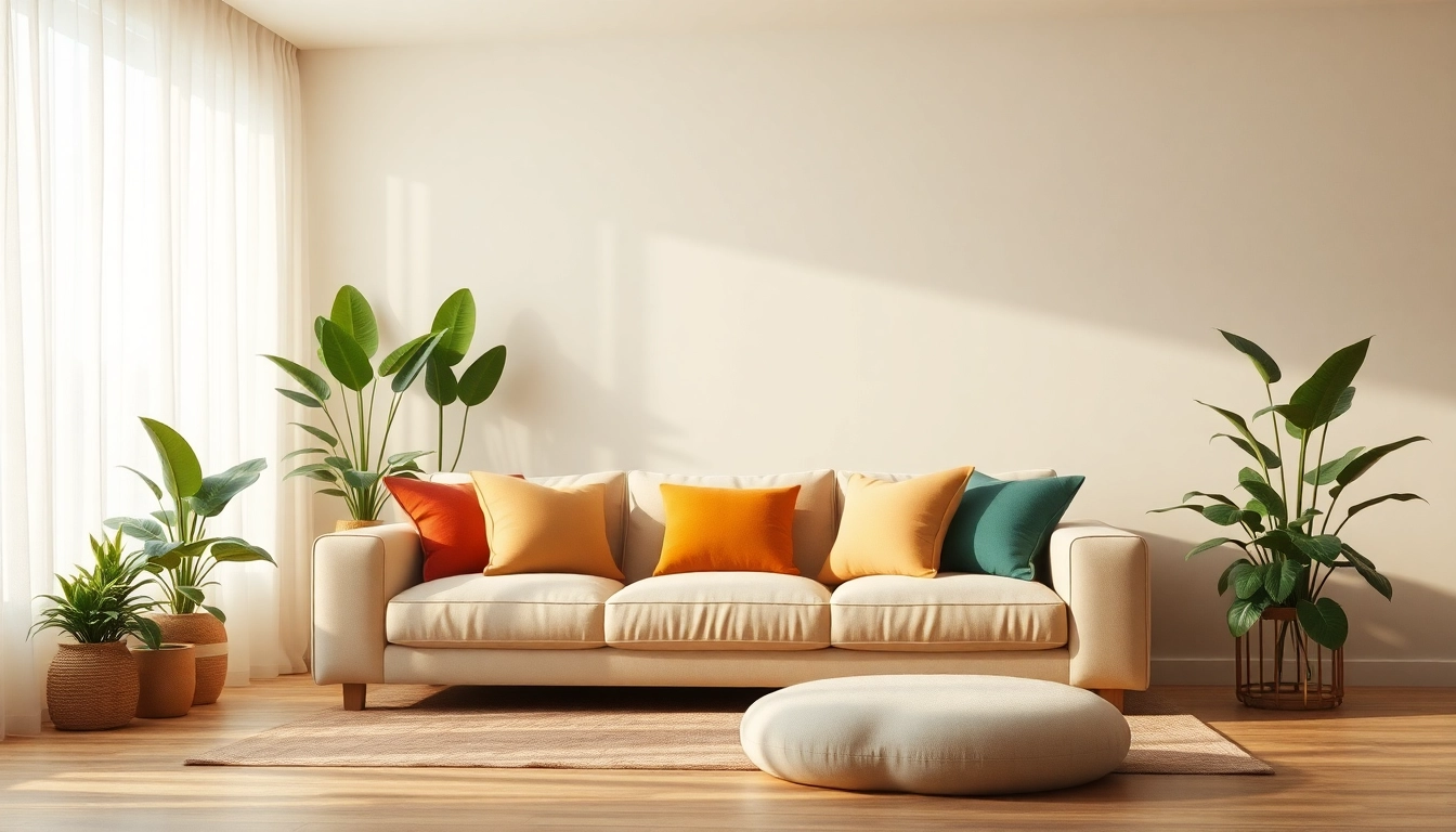 Experience a cozy living room interior designed with touches from https://merithome.co.uk, showcasing comfort and elegance.