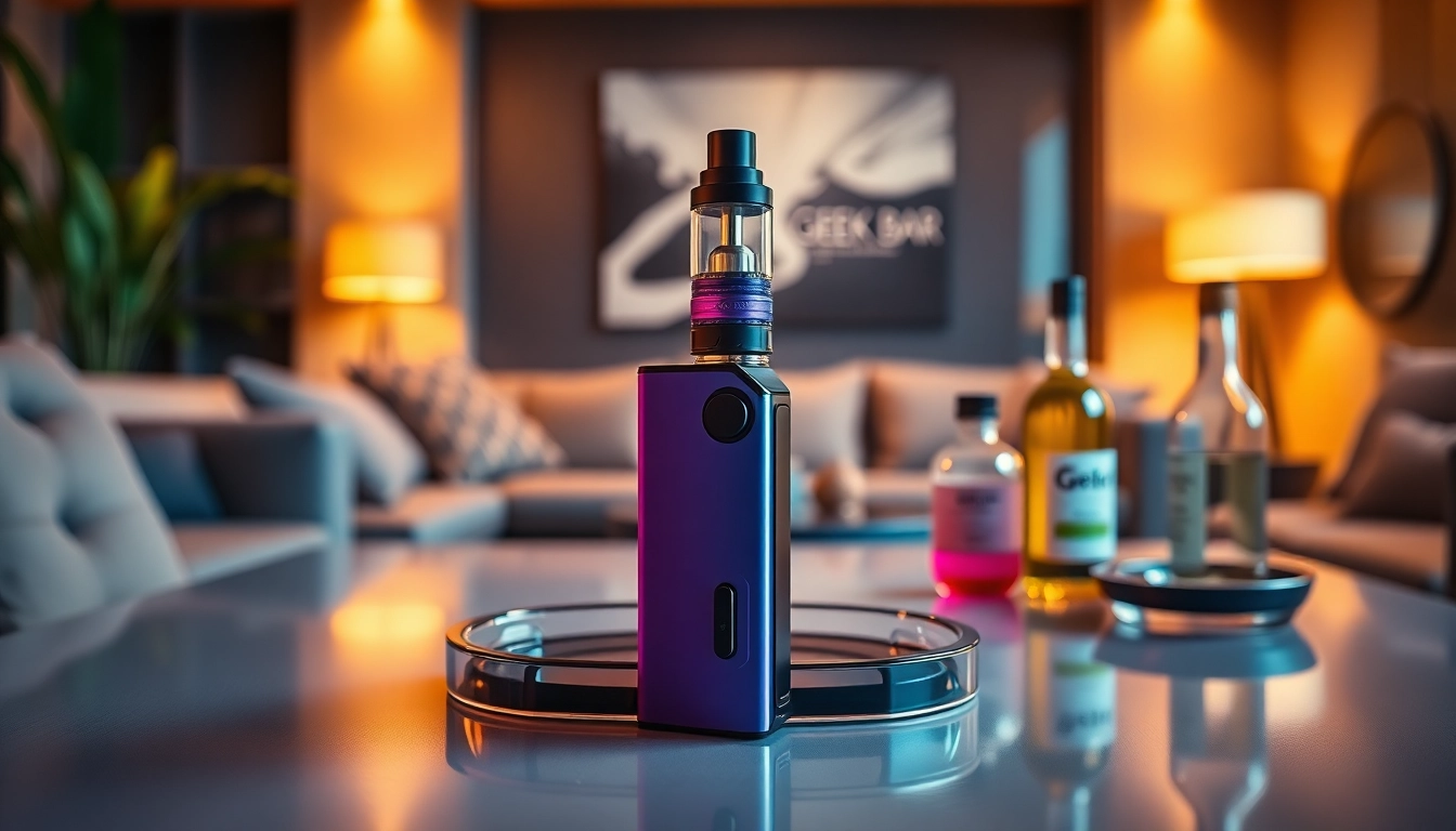 Enjoy the sleek design of the Geek Bar Pulse vape in a cozy lounge setting, enhancing your vaping experience.