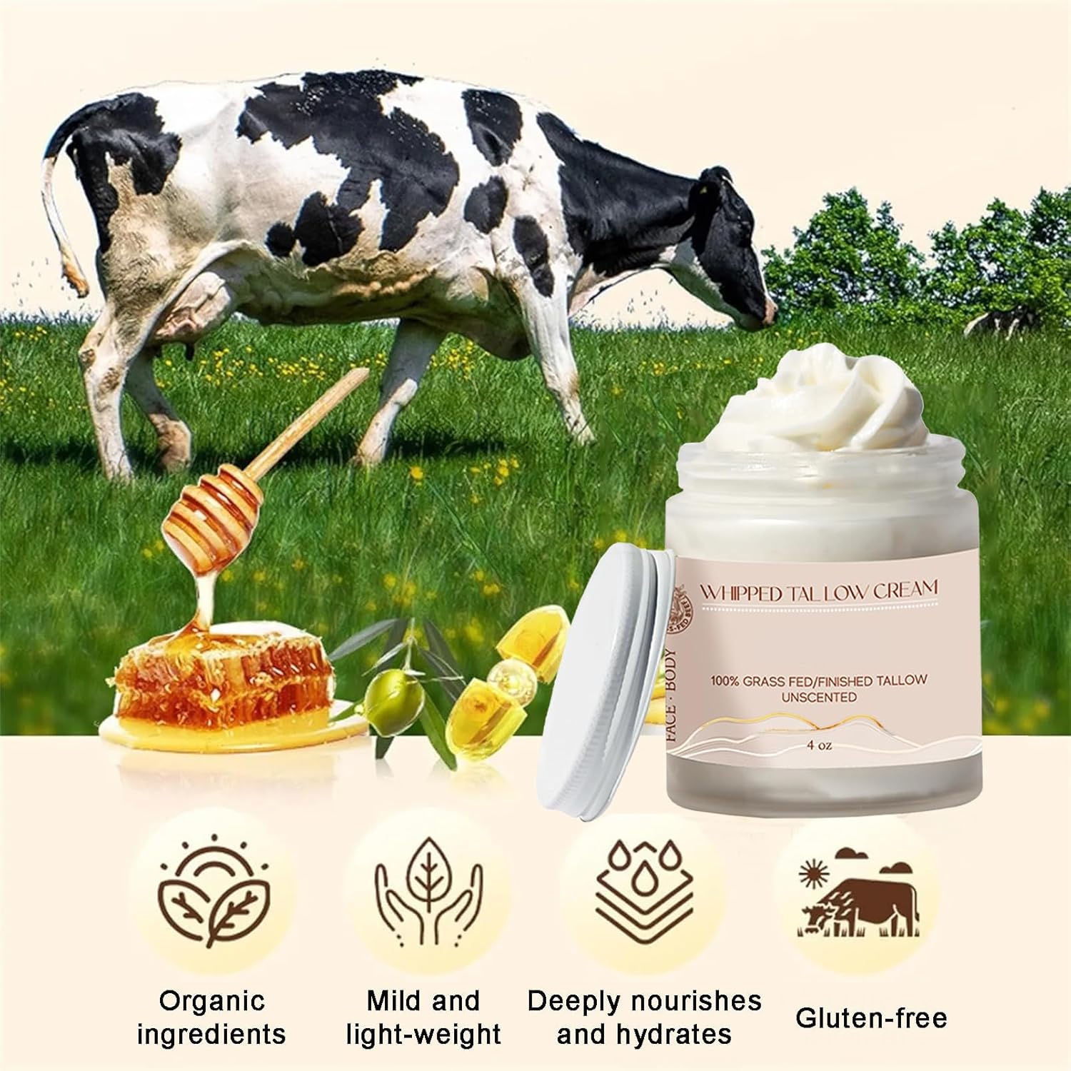 Recettes maison avec Grass fed beef tallow pour une hydratation intense