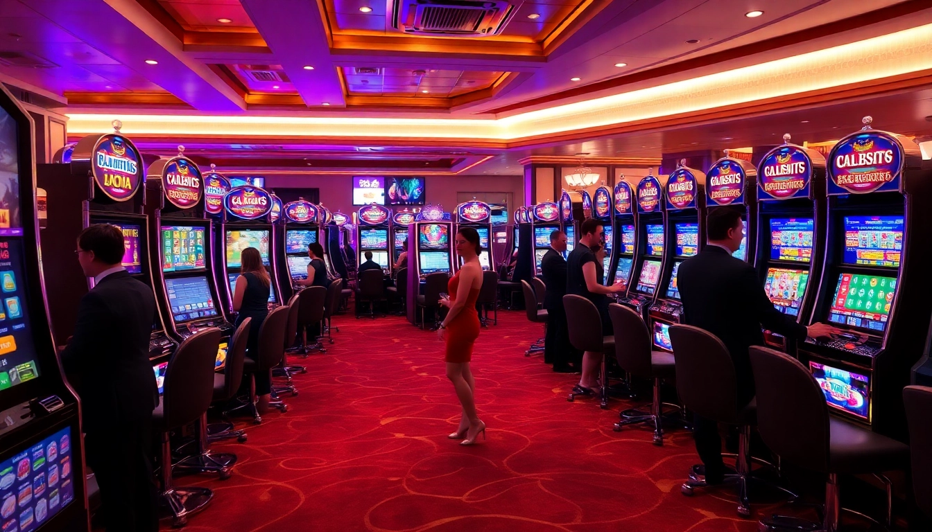 Patrons enjoying the riches of a pragmatic slot machine in a luxurious casino setting.