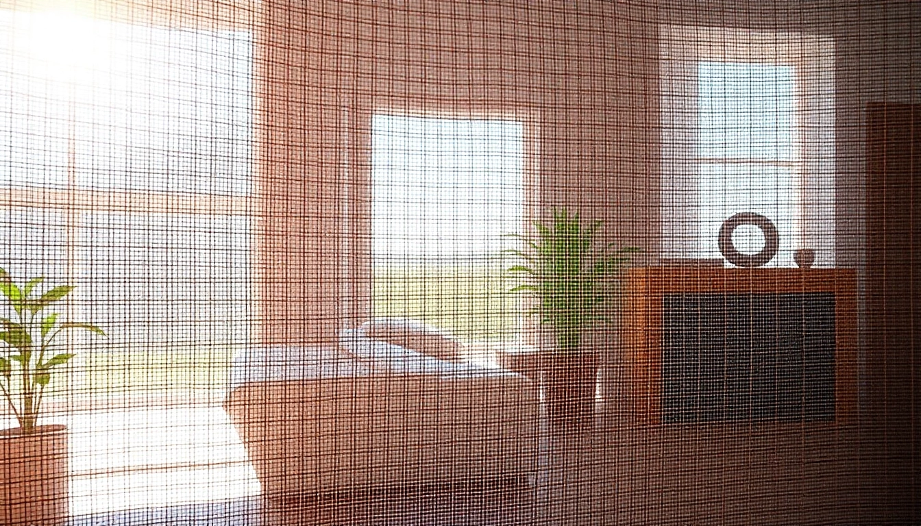 Efficient myggenet dør keeping insects out while allowing fresh air inside.