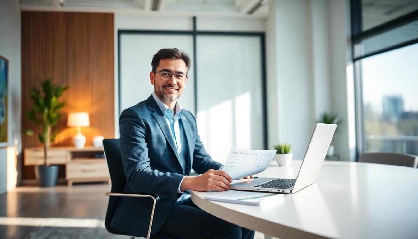 Guiding client with financial advisor Suffolk va in a modern office