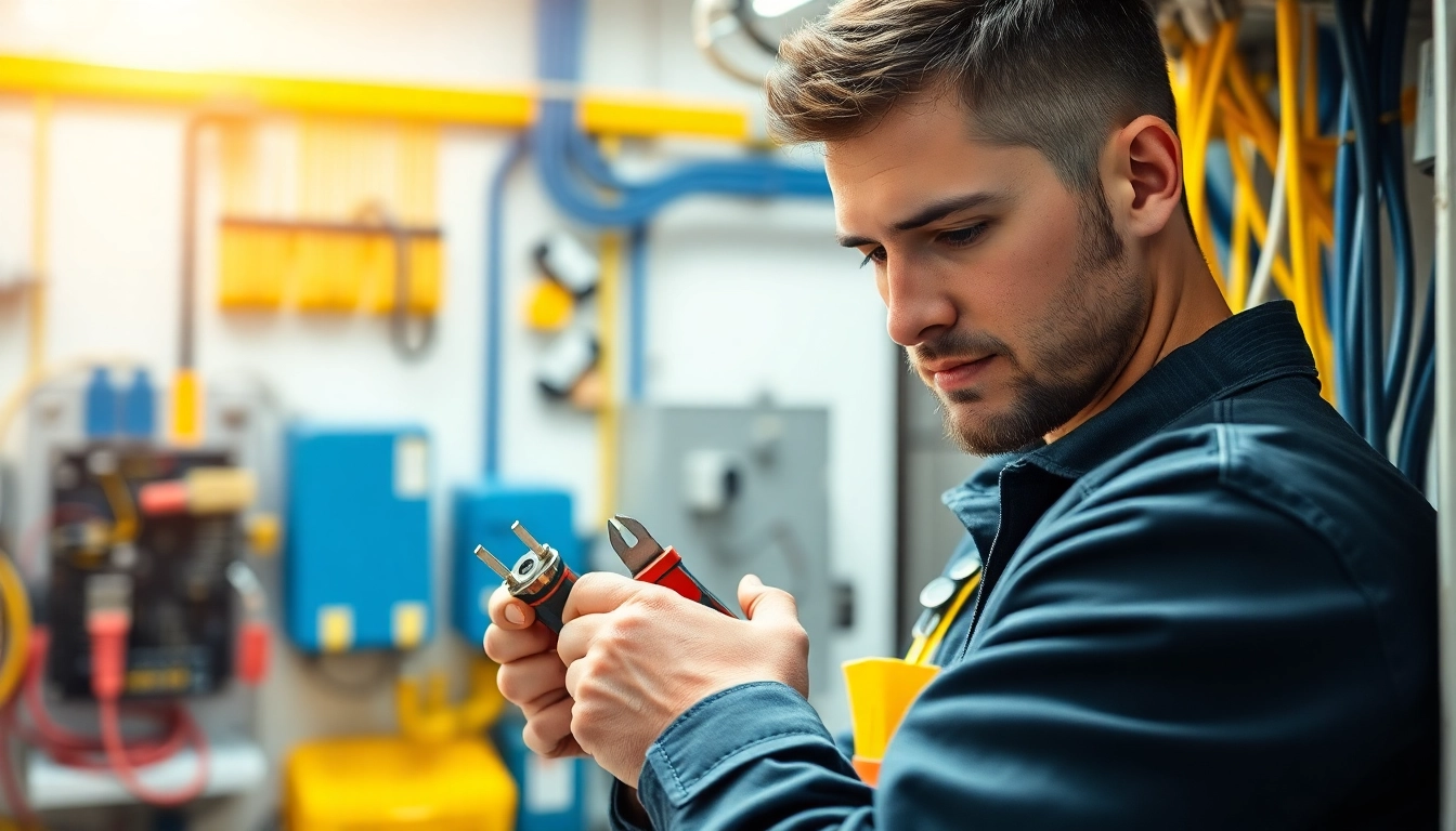 Edmonton electrical maintenance expert inspecting wiring while ensuring safety and efficiency.