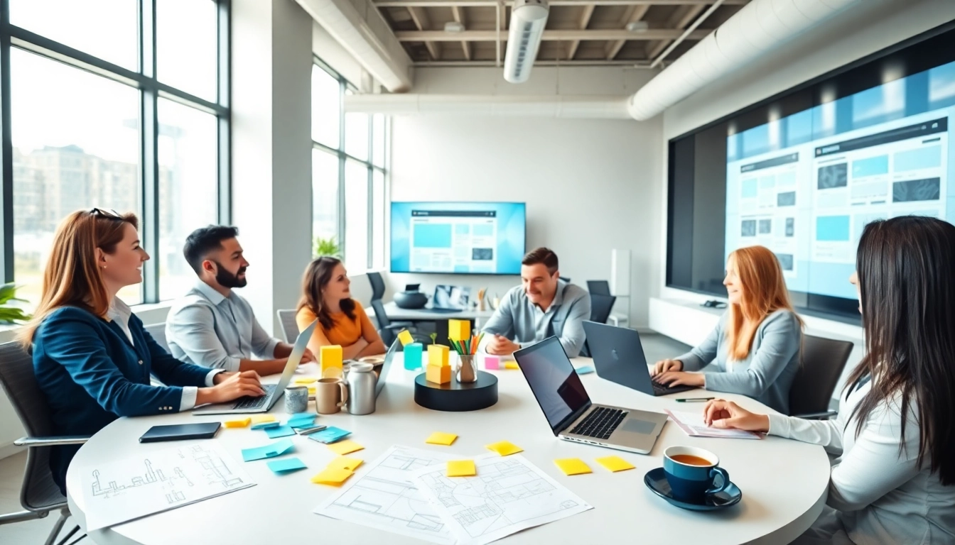 Marketing kreative Lösungen für Webdesign in einem modernen Büro.