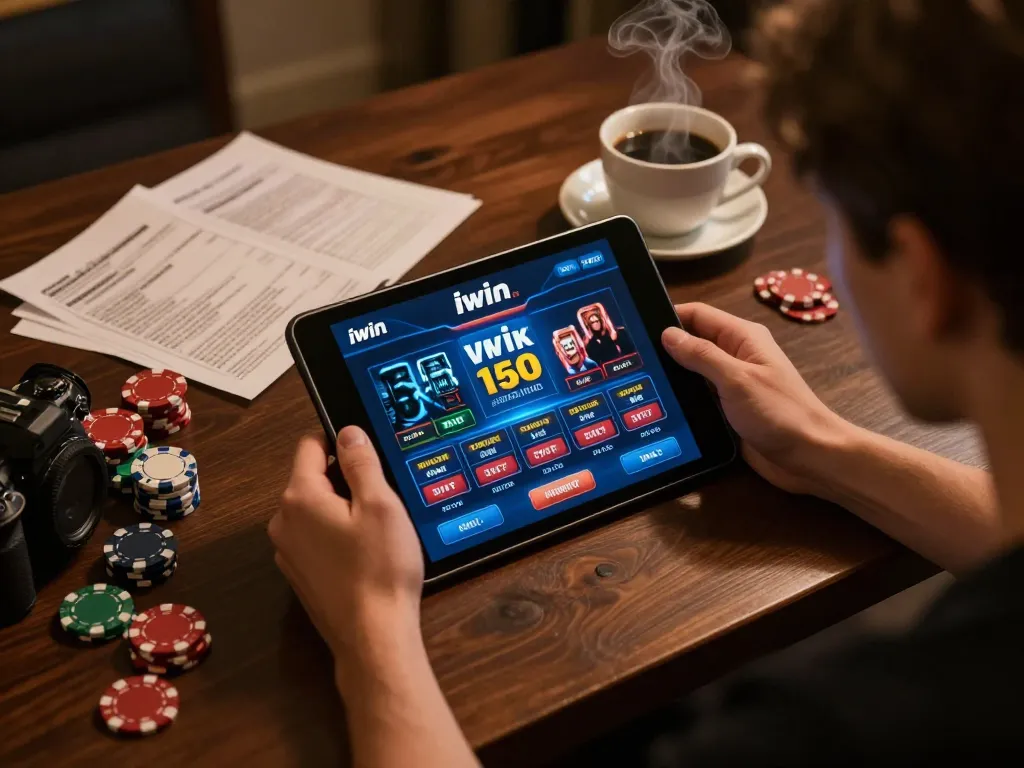 Iwin bio illustrates engaging online gaming moments at home with detailed setup and strategies.
