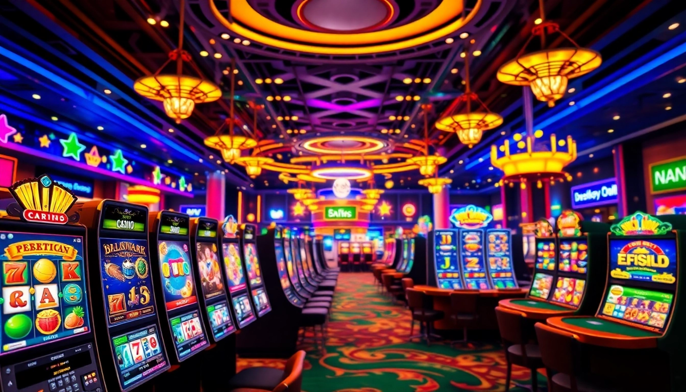 Engaging casino online scene showcasing vibrant games like slots and blackjack.