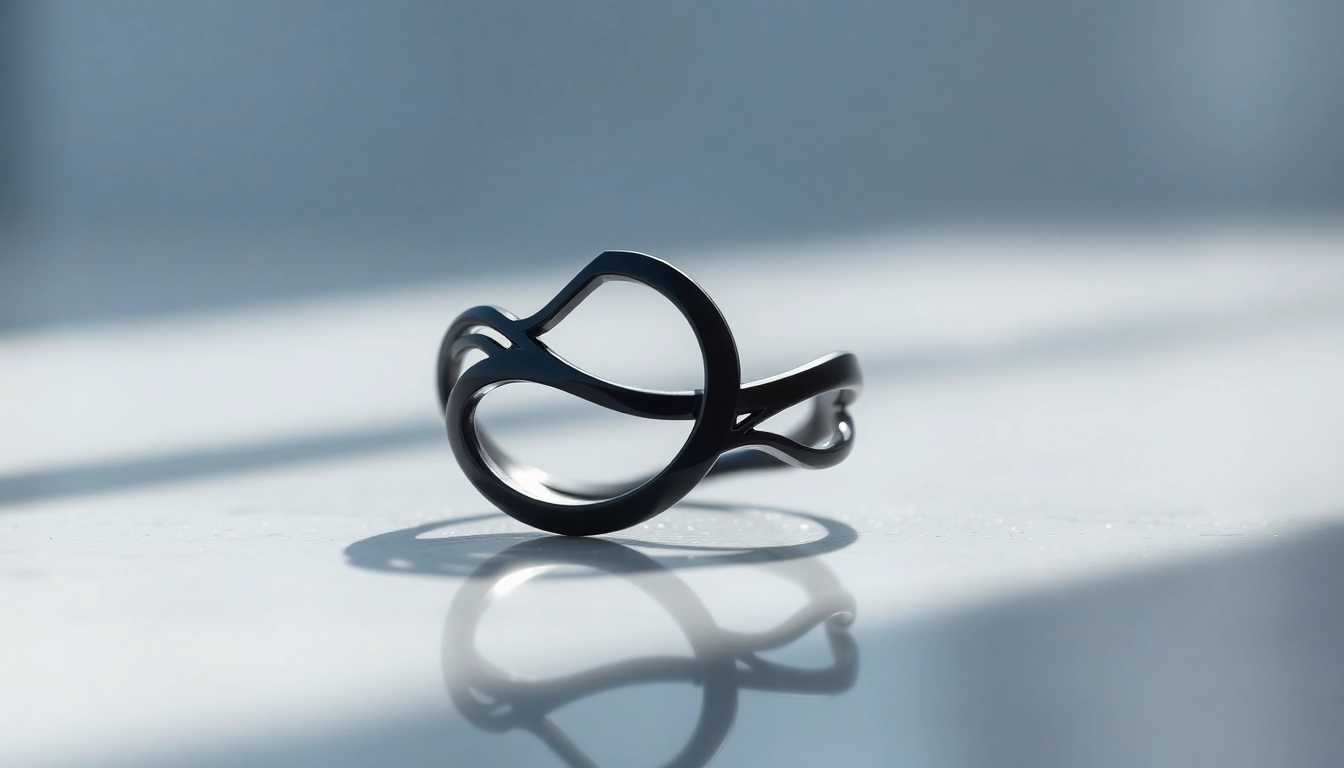 Showcasing a beautifully crafted Black Zirconium Rings with a sleek matte finish and minimalist design.