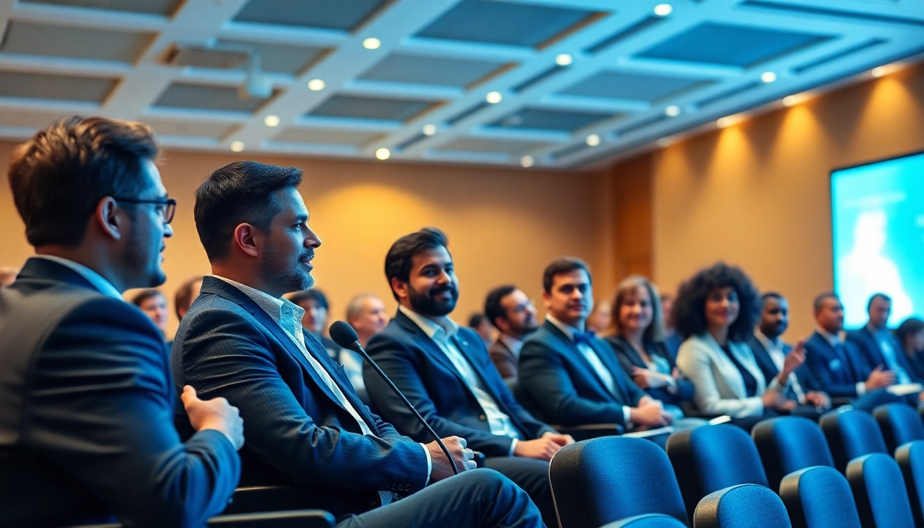 Engaging digital health and enterprise technology conference panel discussion showcasing expert speakers.