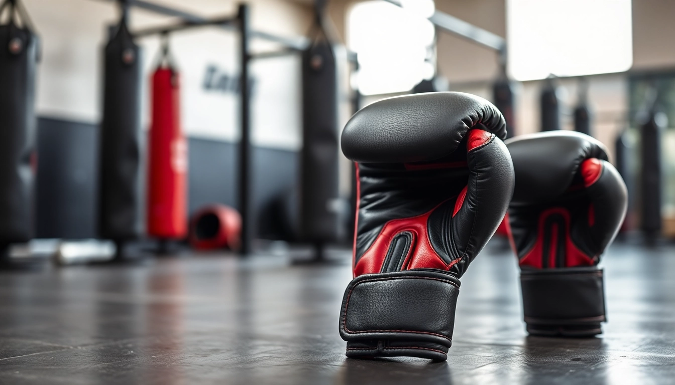 MMA gloves prominently showcased on a gym floor, highlighting their quality and durability.
