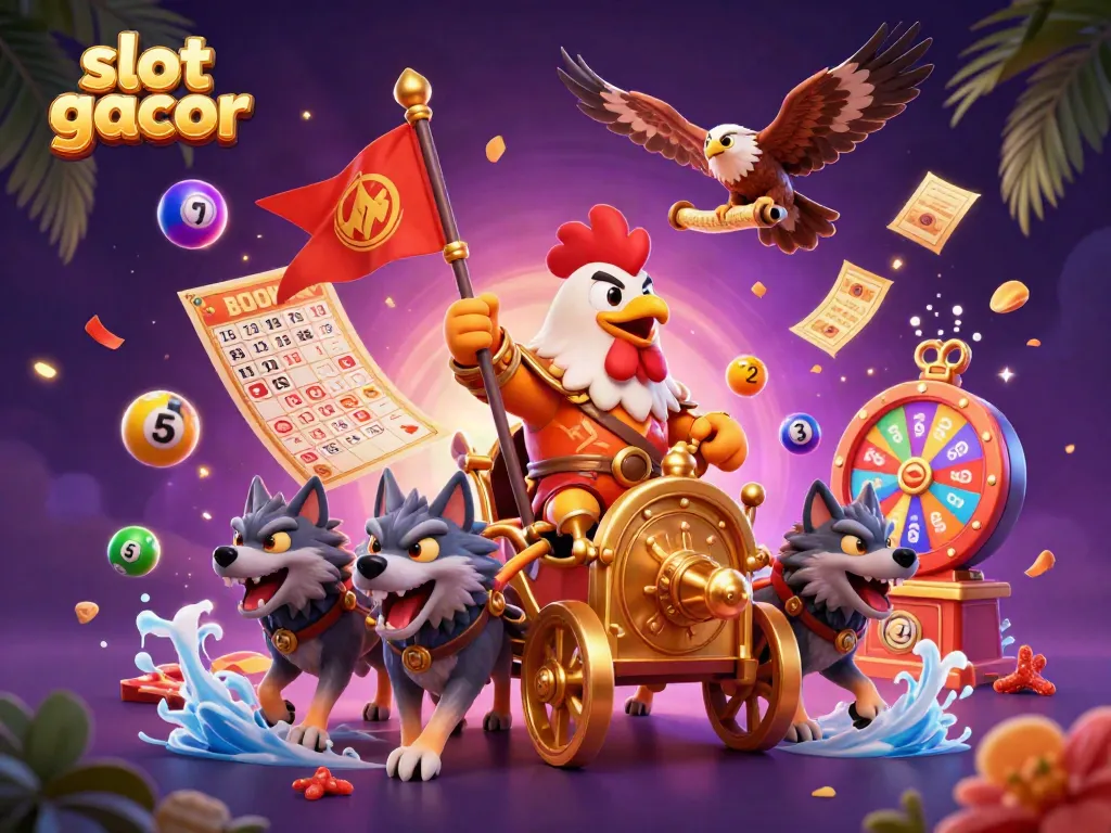 Rasakan keseruan slot gacor dengan ilustrasi menarik dari permainan dan simbol keberuntungan.