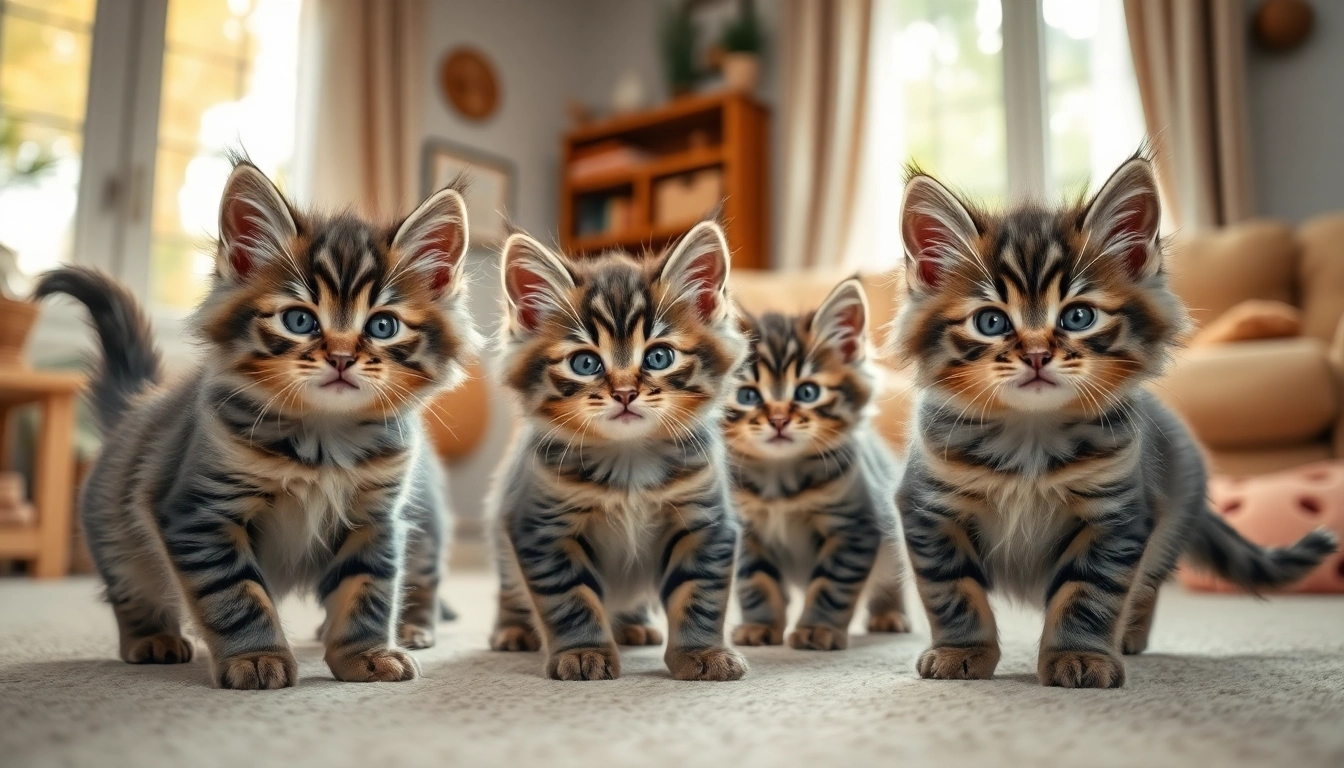 Buy adorable Maine Coon kittens for sale with striking features in a cozy home.