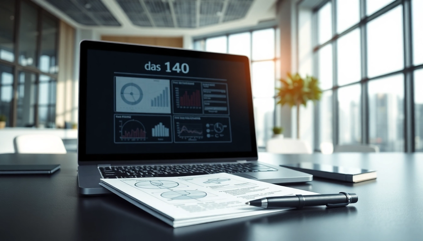 Understanding das 140 specifications in a contemporary office setup with detailed diagrams.