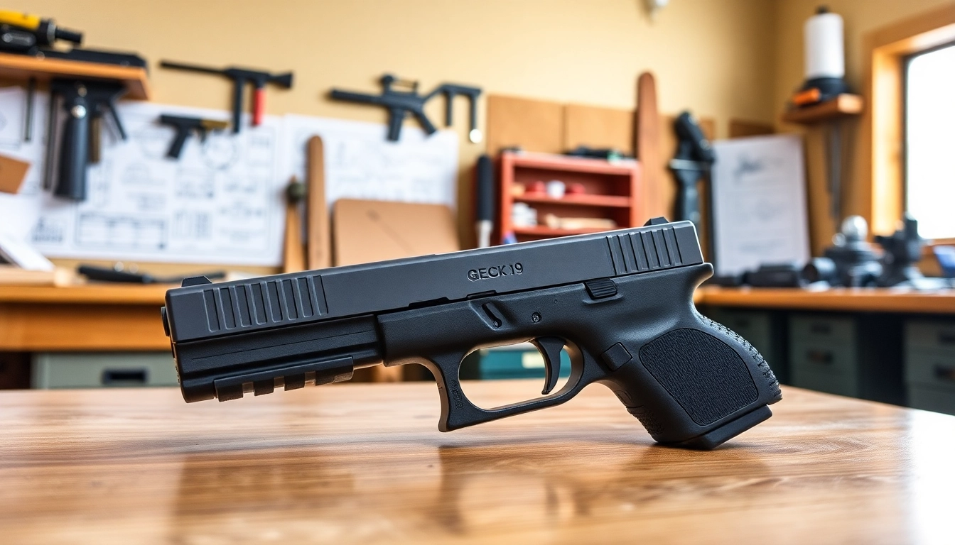 Examine the Glock 19 Gen 3 OEM Slide showcasing precise engineering details and metallic sheen.