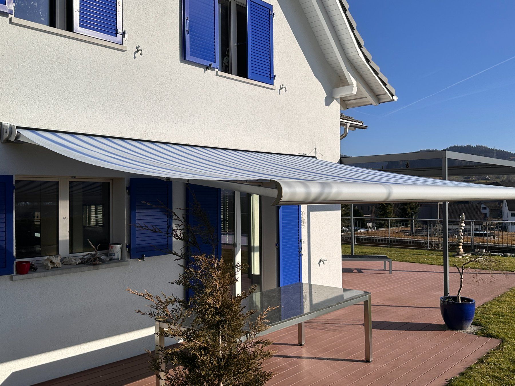 Markise 5m elektrisch mit moderner Technik | ADA-Wintergarten