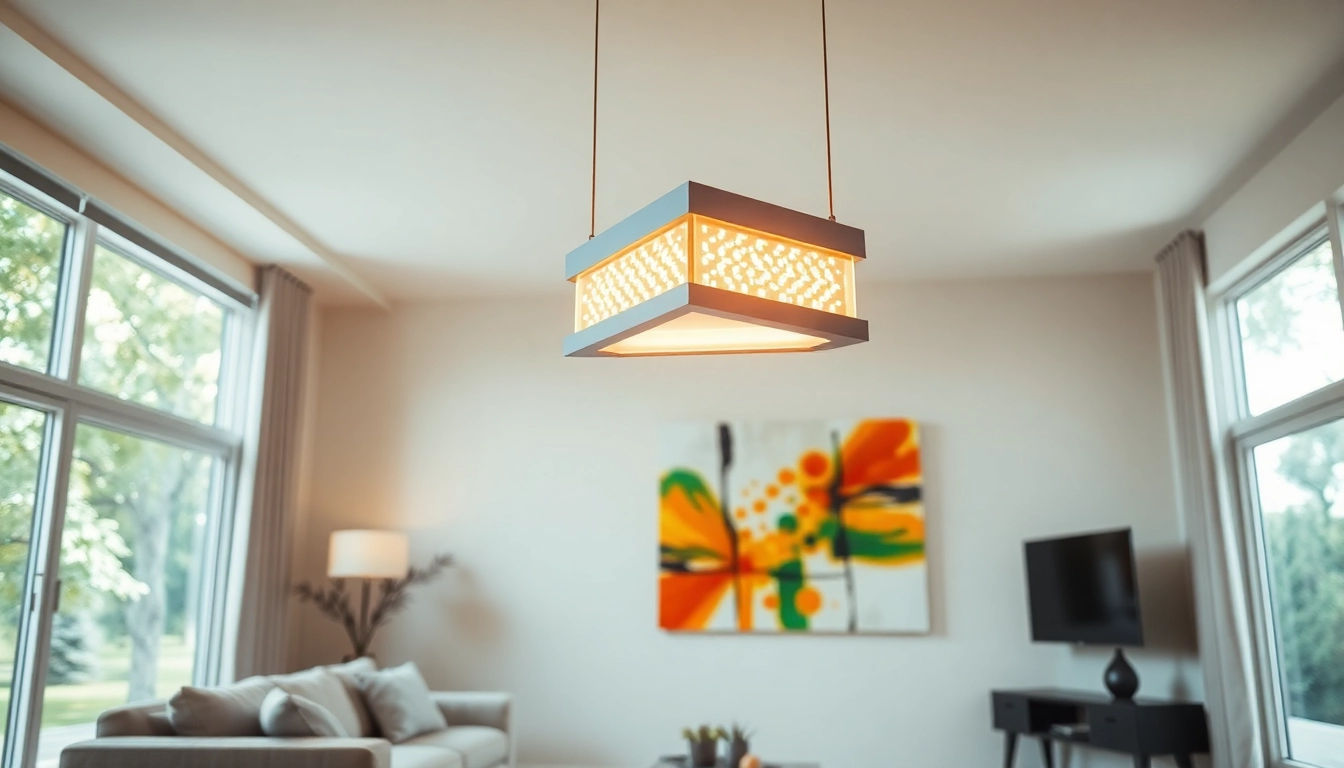 Enhance your interior with this square light fixture featuring a sleek design and warm glow.