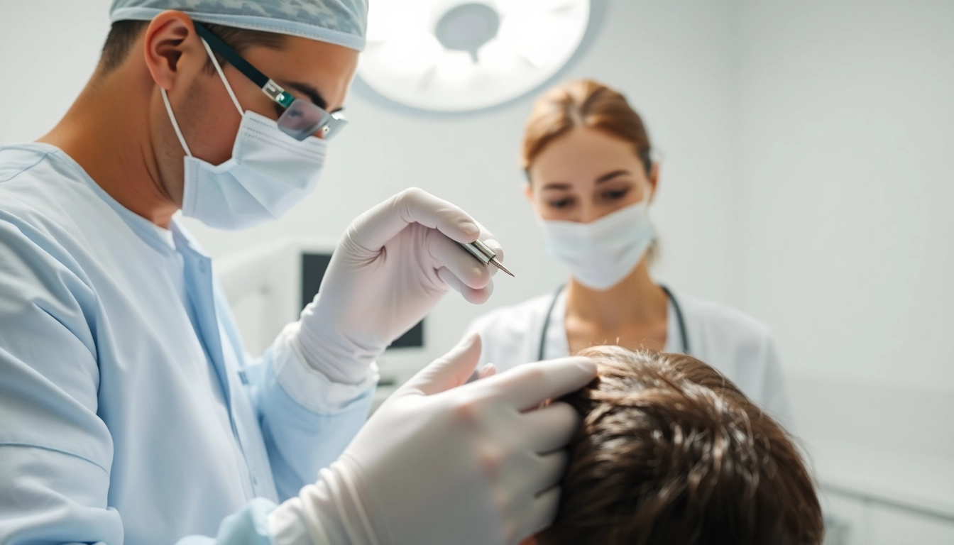 A patient receiving a hair transplant, showcasing the procedure and highlighting hair transplant istanbul price.