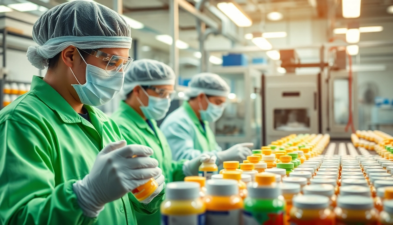 Best supplement manufacturers uk showcasing vibrant lab environment and quality control process.