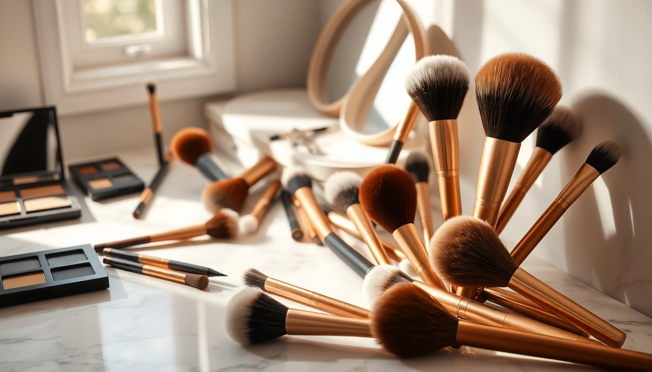 Apply makeup blending brushes for flawless makeup application with a professional touch.