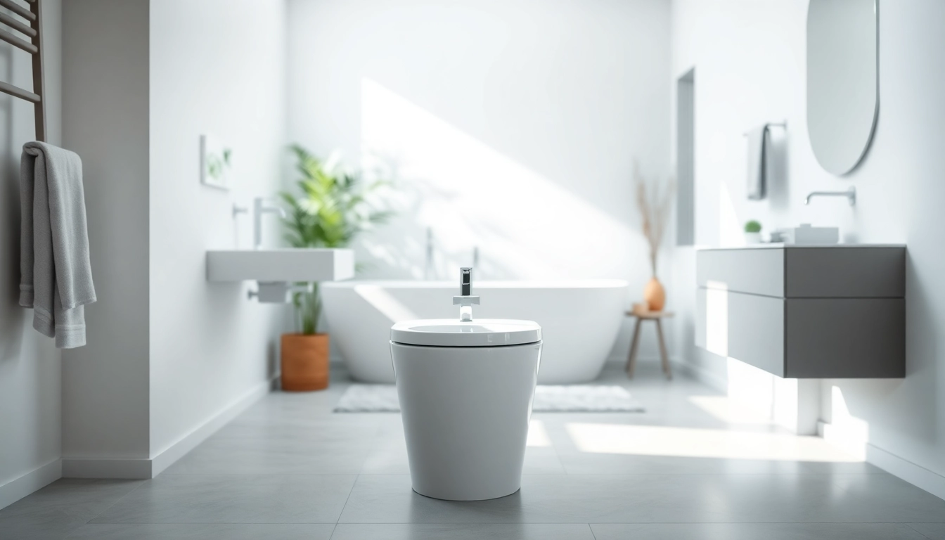 Scopri un bidet elegante e moderno in un ambiente bagno luminoso e spazioso.