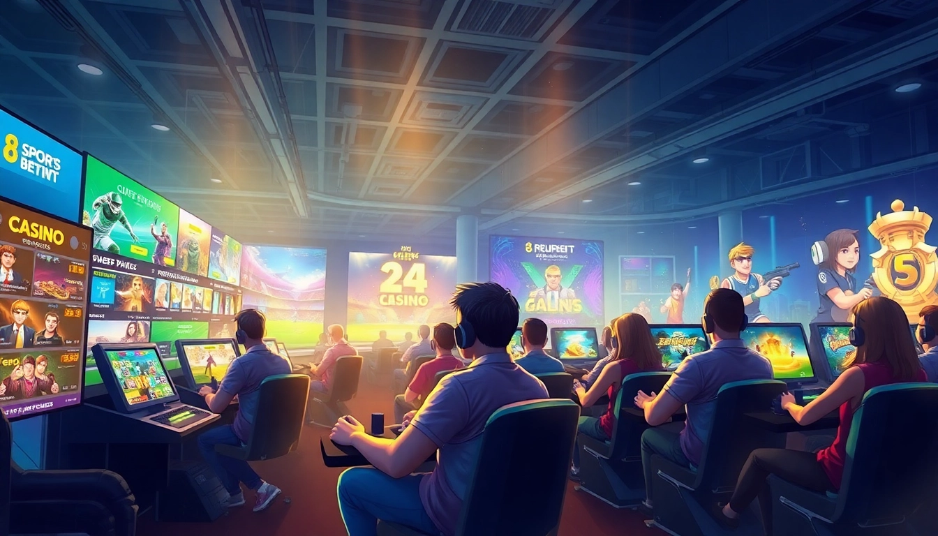 8day gaming platform interface showcasing diverse games and players engaging in a vibrant experience.