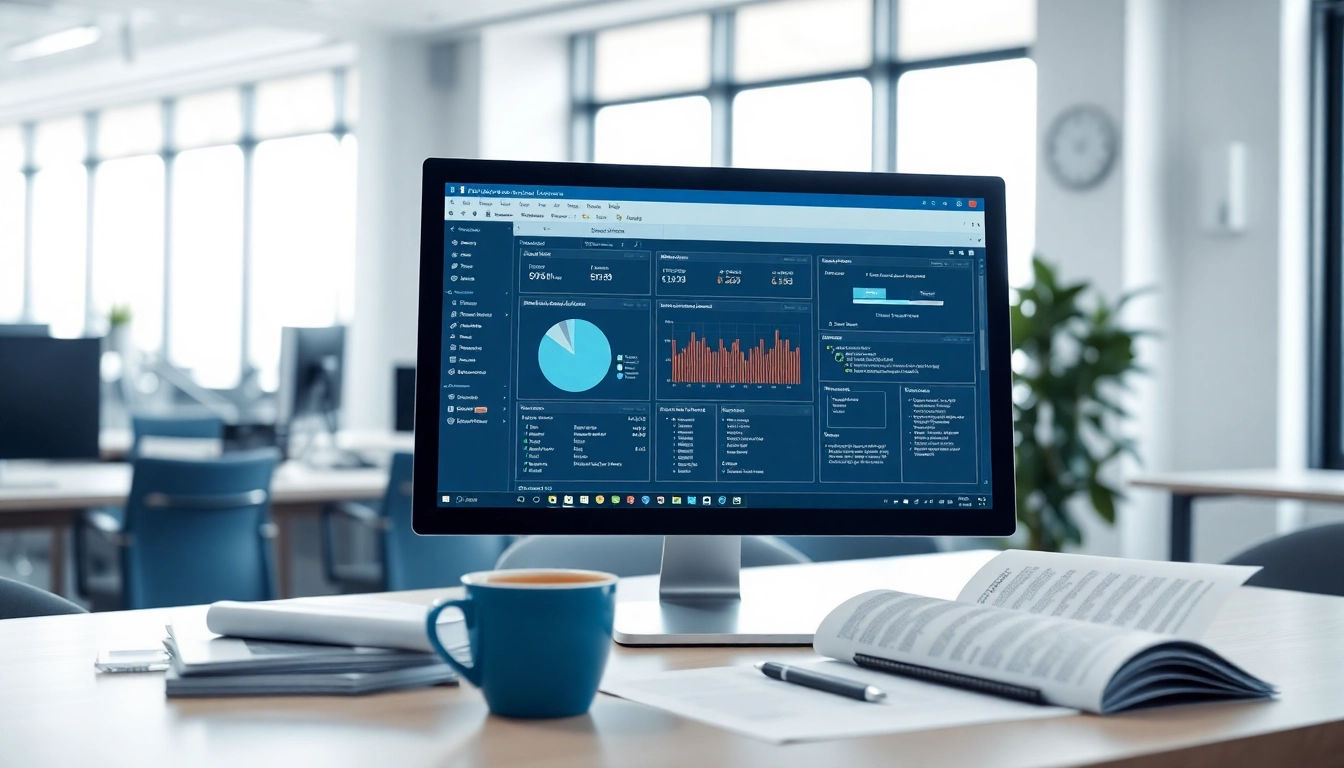 Showcasing a test automation tool dashboard in a professional workspace with modern elements.