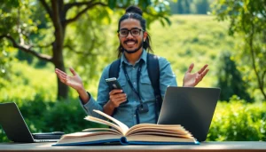 Engaging discussion on sustainability at https://www.unsustainablemagazine.com with vibrant outdoor setting.