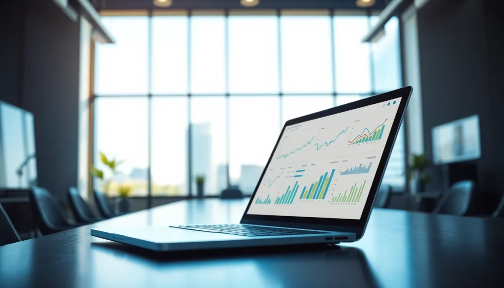 79king's digital marketing office with analytics dashboard displayed, showcasing innovation.