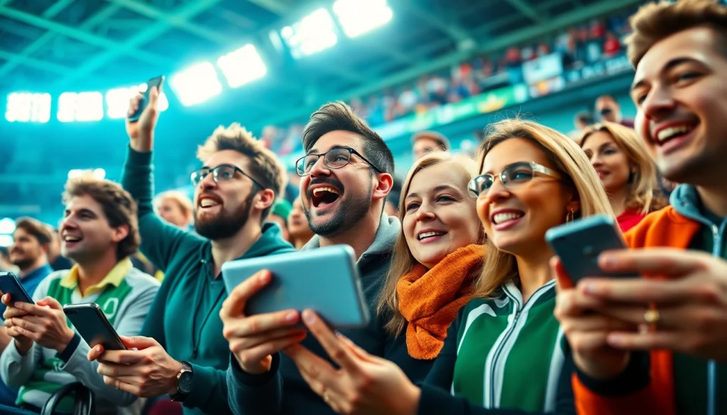 스포츠중계에 몰입한 다양한 팬들의 생동감 넘치는 모습