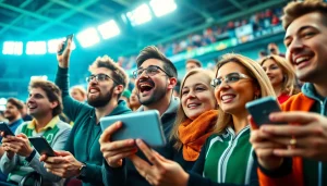 스포츠중계에 몰입한 다양한 팬들의 생동감 넘치는 모습