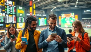 Discover the best sports betting sites in India through a vibrant scene depicting bettors engaged in action.