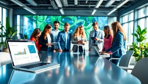 Engaging technology workspace with diverse collaboration reflecting the latest technology innovations.