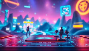 Login lapak303 game interface dengan latar belakang penuh warna dan elemen dinamis yang menarik.