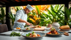 Experience a luxurious private chef St Martin dining experience with fresh gourmet dishes.