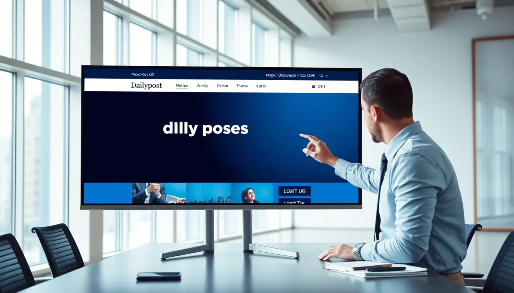 Interact with the digital news portal https://diknews.co.uk/dailypost-co-uk-last/ in a modern workplace setting.