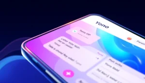 Access the Yono VIP app features efficiently with this modern banking interface illustration.