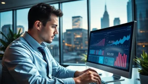 카드깡을 분석하는 금융 전문가 모습, 현대적인 사무실에서 데이터 해외