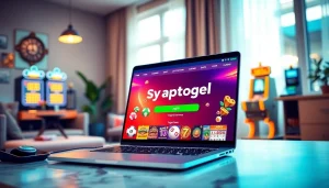 Mengakses sayaptogel login dengan antarmuka menarik di laptop di lingkungan yang nyaman.