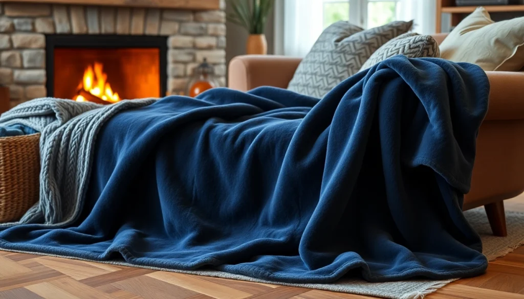 Neem een kijkje naar een mooie fleece stof die elegant op een chaise longue ligt.