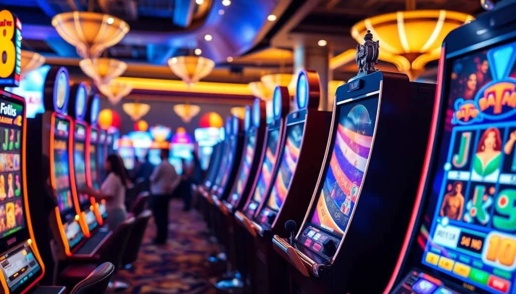 Menangkan jackpot dengan gameplay slot yang menarik di mesin slot kasino.