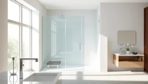 Installez une paroi de douche moderne dans votre salle de bain lumineuse.