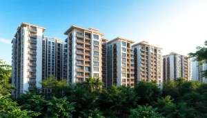 View of Tampines St 95 EC showcasing luxury living amid lush greenery and modern architecture.