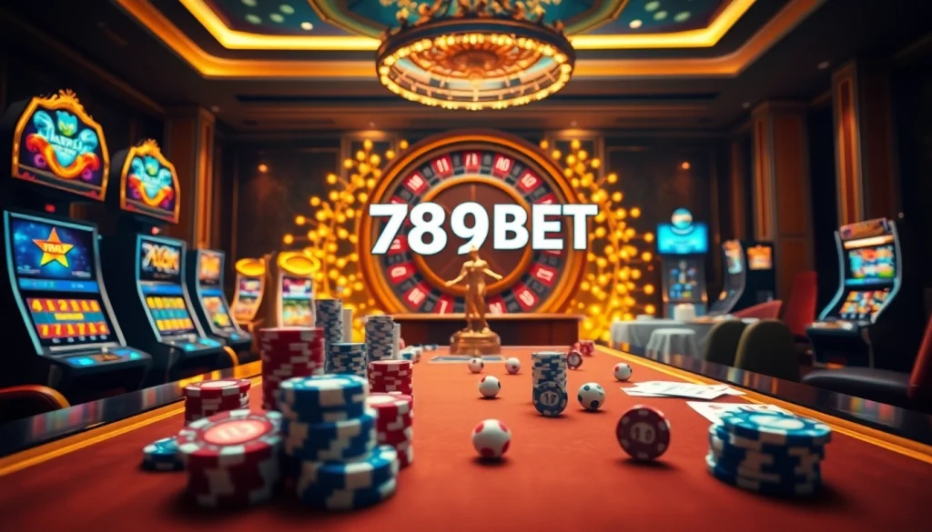 Experience thrilling gameplay as you đăng ký 789BET with vibrant casino tables and engaging betting elements.