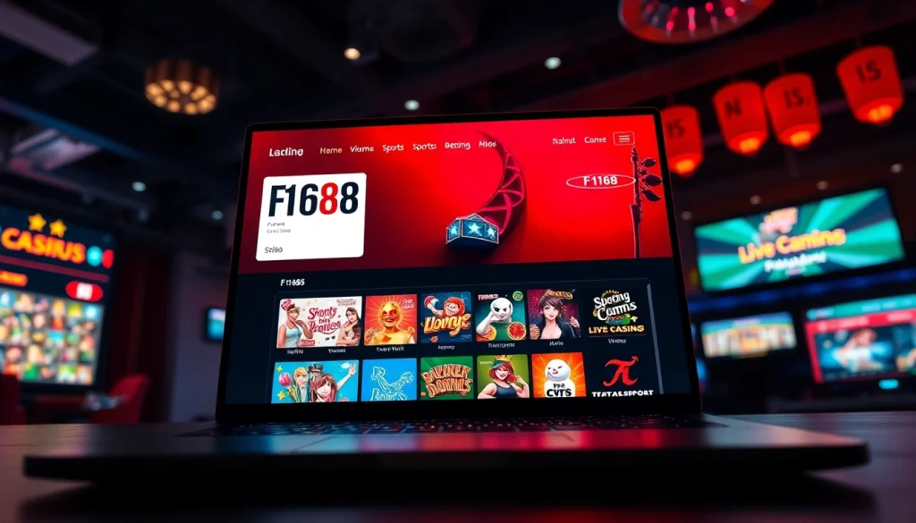 Engaging scene of เจ้ามือรับแทง F168 online platform displaying diverse betting options with a vibrant user interface.