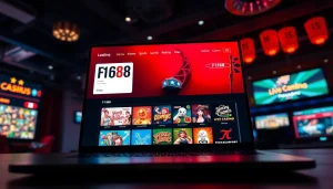 Engaging scene of เจ้ามือรับแทง F168 online platform displaying diverse betting options with a vibrant user interface.