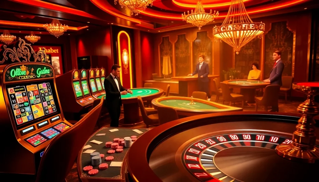 Players experiencing the excitement of Thabet's luxurious casino gaming atmosphere.
