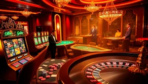 Players experiencing the excitement of Thabet's luxurious casino gaming atmosphere.