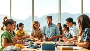 Students engaged in hands-on activities showcasing skills at hawaii trade schools