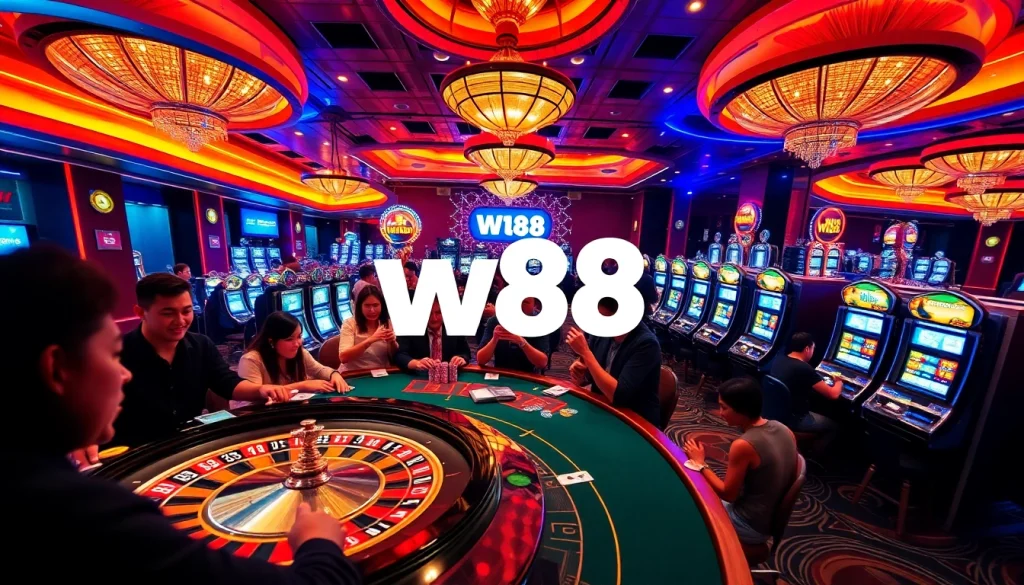Engage with thrilling gameplay and winning excitement tại w88 at a vibrant casino scene.