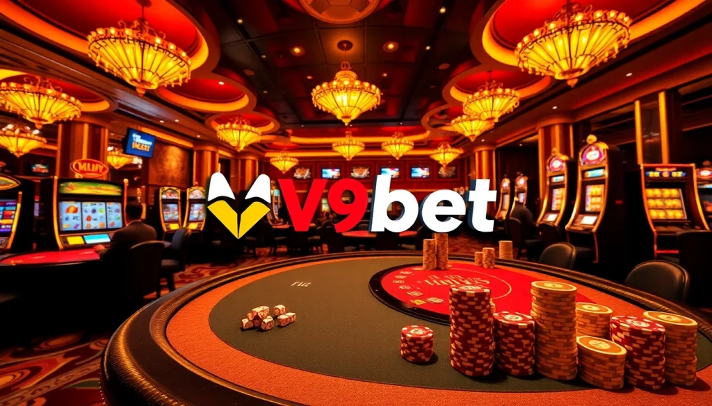 Experience high-stakes play at V9bet with vibrant betting tables and interactive gameplay.
